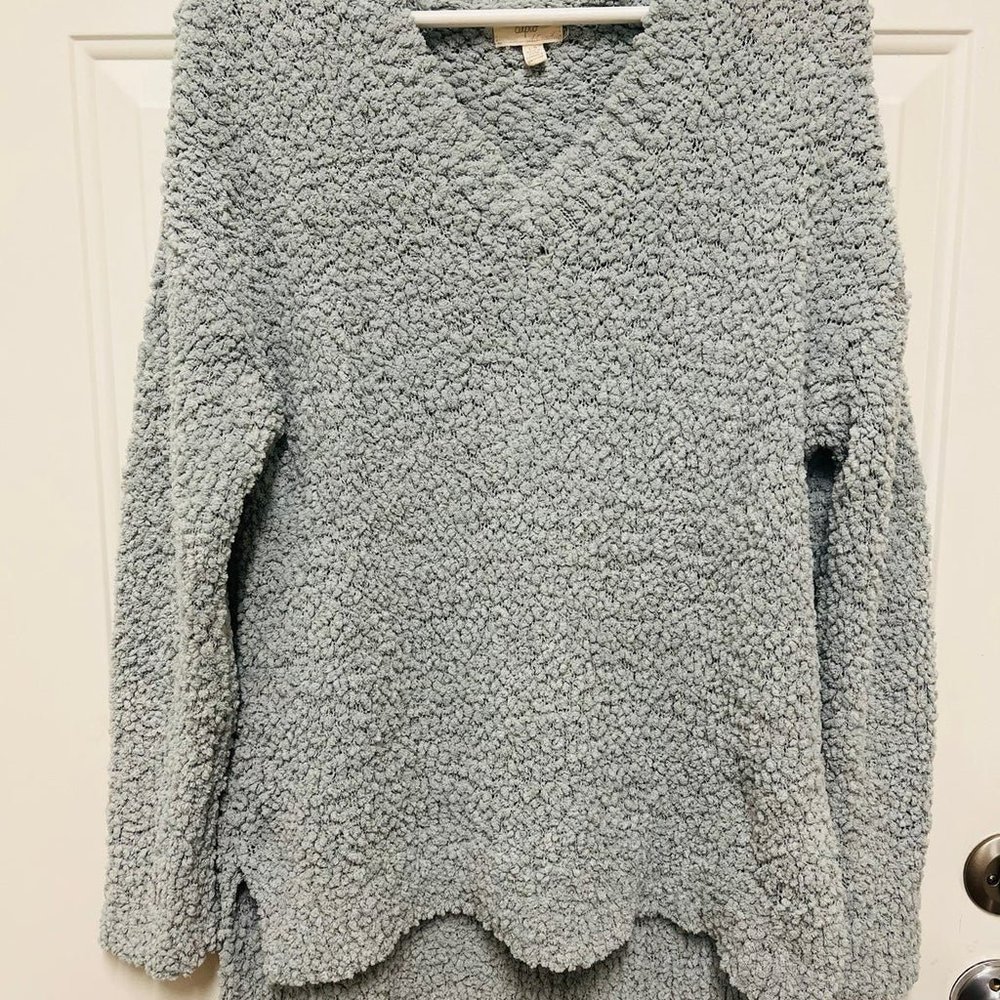 Cupio Minty Blue Green Popcorn Sweater